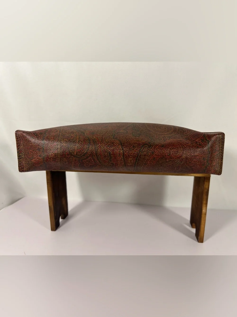 7088: Etro Paisley Leather Zip Portfolio Clutch Pouch Italy
